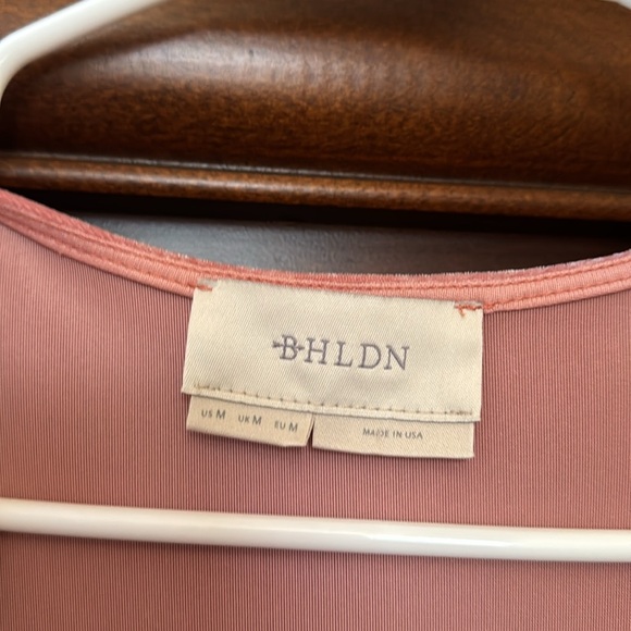 BHLDN Thrive Pink Velvet Wrap Dress Size M - Picture 7 of 7